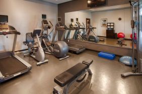 The on-site fitness center has a variety of exercise equipment for guests to use.