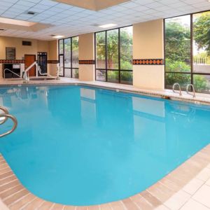 Refreshing indoor pool at Houston Marriott South At Hobby Airport.