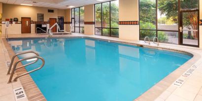 Refreshing indoor pool at Houston Marriott South At Hobby Airport.