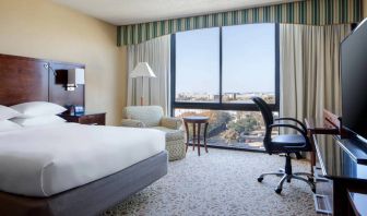 Day use room with work desk at Houston Marriott South At Hobby Airport.