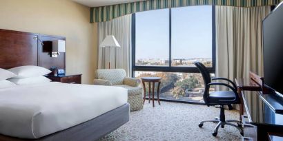 Day use room with work desk at Houston Marriott South At Hobby Airport.