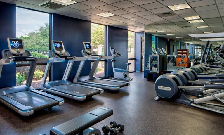 Fitness facility available at Houston Marriott South At Hobby Airport.