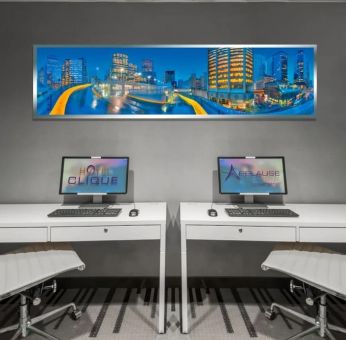 Dedicated business center with PC, internet, and printer at Hotel Clique Calgary Airport.