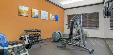 Well equipped fitness center at Comfort Suites Alexandria, LA.