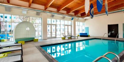 Refreshing indoor pool at Aloft SFO.