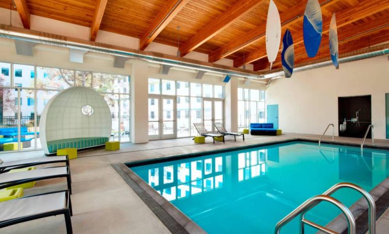 Refreshing indoor pool at Aloft SFO.