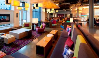 Lobby and coworking lounge at Aloft SFO.