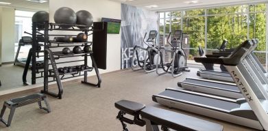 Well equipped fitness center at SpringHill Suites Atlanta Northwest.