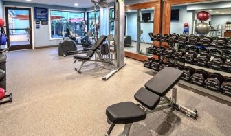 Well equipped fitness center at Hampton Inn Vallejo.