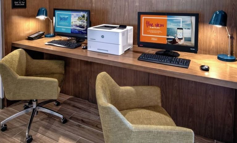 Business center with PC and internet at Hampton Inn Vallejo.