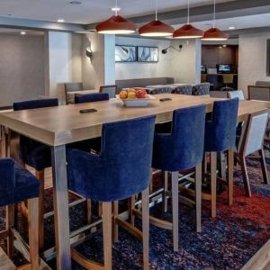 Lounge and coworking space at Hampton Inn Vallejo.