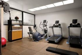 Fitness center at Hilton New York Fashion District.