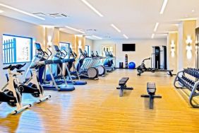 Well equipped fitness center at DoubleTree By Hilton Washington DC North/Gaithersburg.