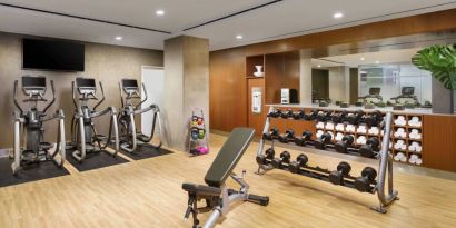 Fitness center available at AC Hotel New York Times Square.