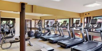 Fitness center available at DoubleTree By Hilton Seattle Airport.