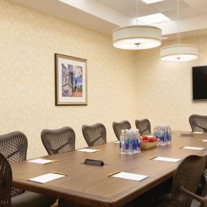 Professional meeting room at Hilton Garden Inn Boston Logan Airport.