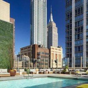 Stunning outdoor pool at Royalton Park Avenue.