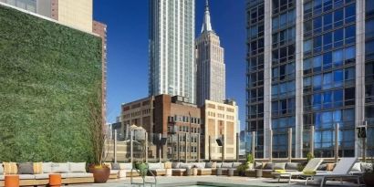 Stunning outdoor pool at Royalton Park Avenue.