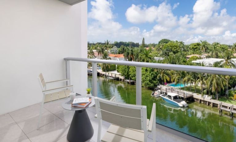 Dayrooms with beautiful outdoor terrace at The Altair Hotel Bay Harbor.