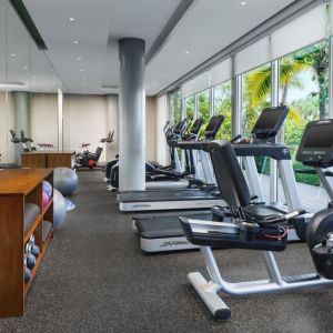 Well equipped fitness center at The Altair Hotel Bay Harbor.