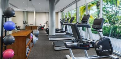 Well equipped fitness center at The Altair Hotel Bay Harbor.