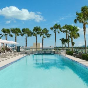 Stunning outdoor pool at The Altair Hotel Bay Harbor.