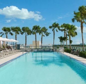 Stunning outdoor pool at The Altair Hotel Bay Harbor.