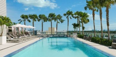 Stunning outdoor pool at The Altair Hotel Bay Harbor.