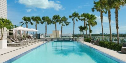 Stunning outdoor pool at The Altair Hotel Bay Harbor.