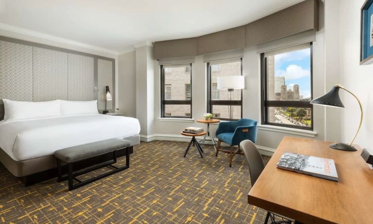 Spacious king room with natural light at Stanford Court San Francisco.