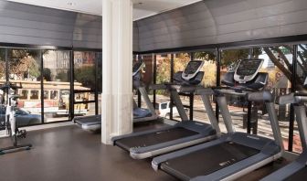 Well equipped fitness center with treadmills at Stanford Court San Francisco.