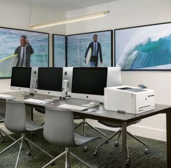 Dedicated business center with PC, printer, and internet at Stanford Court San Francisco.