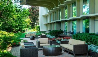 Courtyard at Boston Marriott Newton.