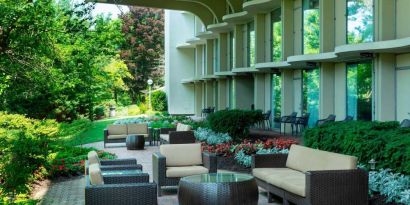 Courtyard at Boston Marriott Newton.