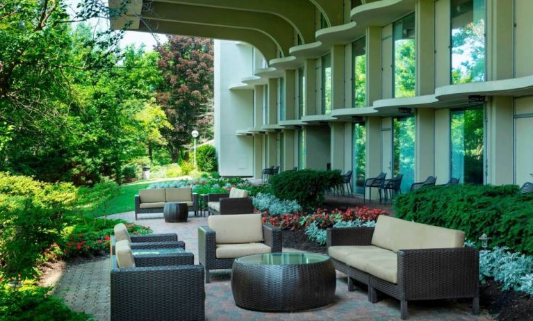 Courtyard at Boston Marriott Newton.