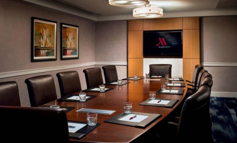 Professional meeting room at Boston Marriott Newton.