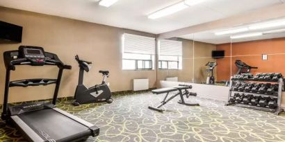 Well equipped fitness center with treadmills at Comfort Inn & Suites Barrie.