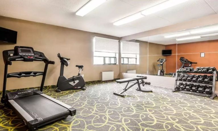 Well equipped fitness center with treadmills at Comfort Inn & Suites Barrie.