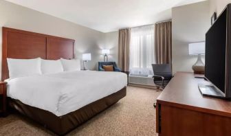 Spacious king bedroom with lots of natural light at Comfort Inn & Suites Napanee.