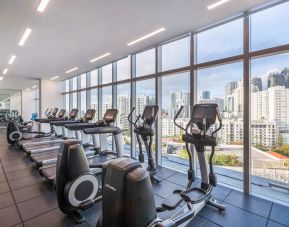 Well equipped fitness center at Novotel Miami Brickell.
