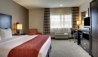 Spacious delux king room with TV and work desk at Best Western San Diego Zoo/SeaWorld Inn & Suites.