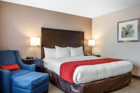 Cozy king bedroom with private bathroom at Best Western San Diego Zoo/SeaWorld Inn & Suites.