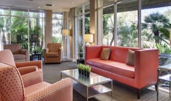 Lobby and coworking space at Best Western San Diego Zoo/SeaWorld Inn & Suites.