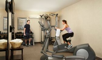 Well equipped fitness center at Acclaim Hotel Calgary Airport.