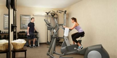 Well equipped fitness center at Acclaim Hotel Calgary Airport.