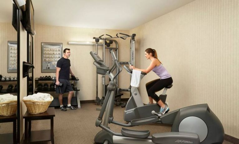 Well equipped fitness center at Acclaim Hotel Calgary Airport.