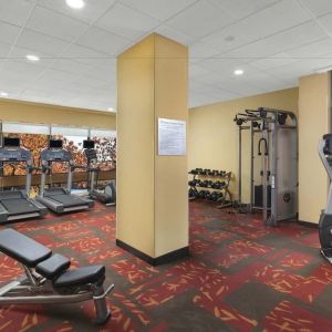 Well equipped fitness center at Courtyard Boston Cambridge.