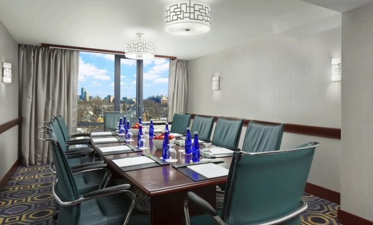 Professional meeting room with natural light at Courtyard Boston Cambridge.