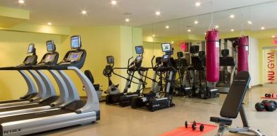 Well equipped fitness center at Nu Hotel - Brooklyn.