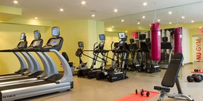 Well equipped fitness center at Nu Hotel - Brooklyn.